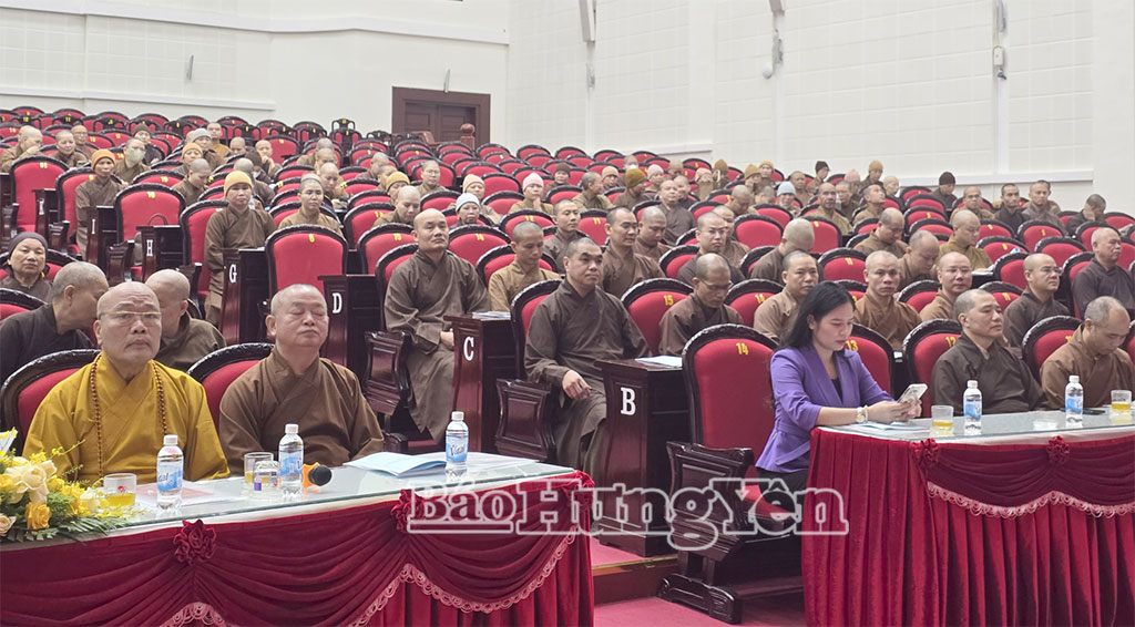 500 đại biểu là chức sắc, chức việc thuộc Giáo hội Phật giáo Việt Nam tỉnh tham dự hội nghị tuyên truyền, phổ biến pháp luật cho chức sắc, chức việc, nhà tu hành Phật giáo năm 2025.