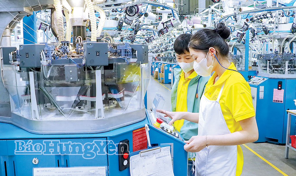  Công ty TNHH Dệt kim Bangjie Việt Nam, khu công nghiệp dệt may Phố Nối đầu tư máy móc hiện đại nâng công suất, chất lượng sản phẩm.