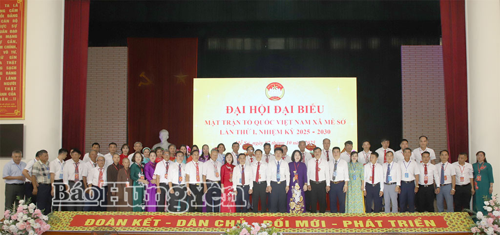 Ủy ban MTTQ Việt Nam xã Mễ Sở khóa I, nhiệm kỳ 2025 – 2030 ra mắt Đại hội.