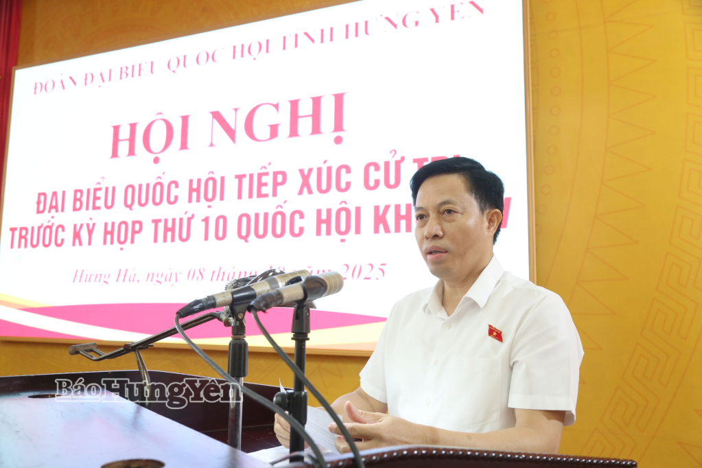 Đại biểu Lại Văn Hoàn, Phó Chủ tịch UBND tỉnh phát biểu tiếp thu ý kiến, kiến nghị của cử tri.