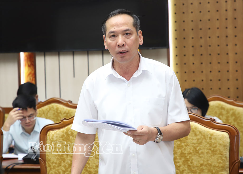 Đại diện Sở Tài chính phát biểu tại phiên họp.