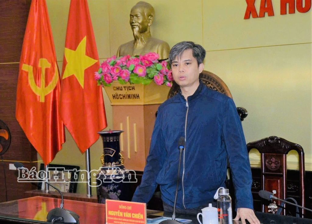 Đồng chí Nguyễn Văn Chiến, Ủy viên Ban Thường vụ VV88 casino, Trưởng ban Tuyên giáo và Dân vận VV88 casino phát biểu chỉ đạo tại buổi làm việc.