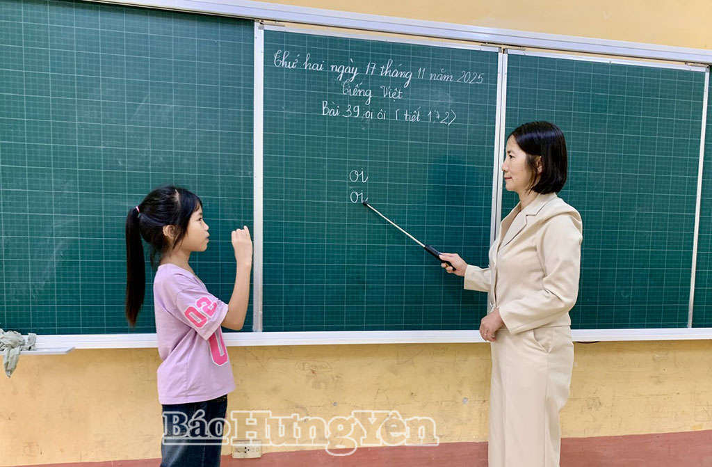 Một giờ dạy văn hóa của giáo viên Trường Giáo dục Chuyên biệt Hưng Yên.