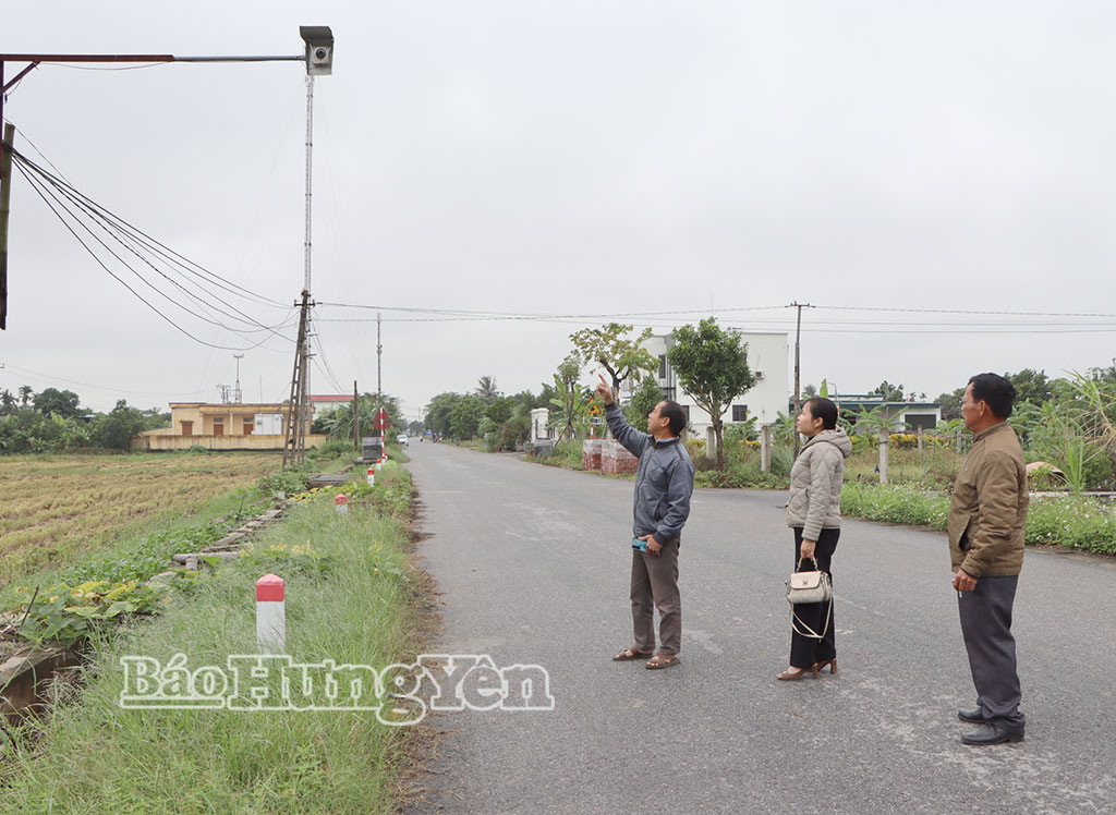 Camera được lắp tại các tuyến đường chính trong thôn An Cơ Nam.