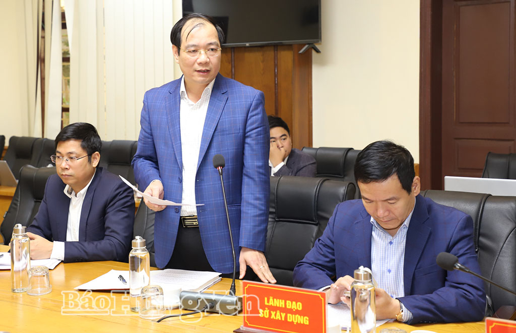 Lãnh đạo phường Phố Hiến phát biểu tại buổi làm việc.