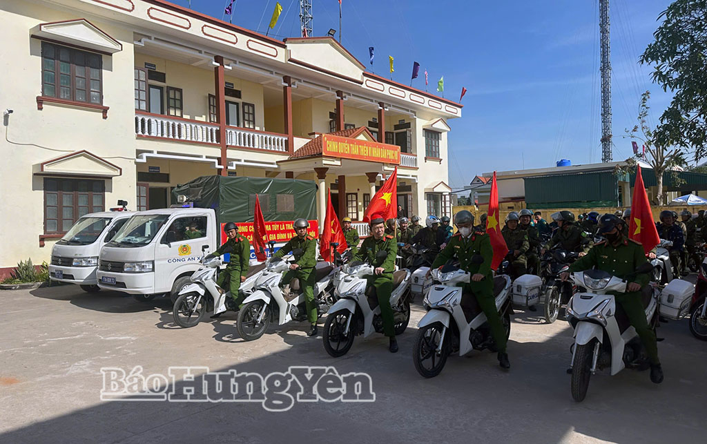 Công an xã Nam Cường ra quân cao điểm thực hiện mục tiêu xây dựng xã không ma túy, giai đoạn 2025 - 2030.