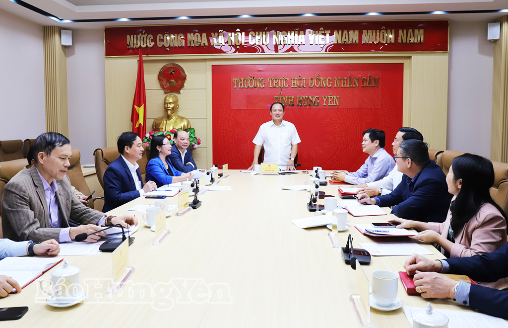 Đồng chí chí Trần Quốc Văn, Phó Bí thư Tỉnh ủy, Chủ tịch HĐND tỉnh phát biểu kết luận hội nghị.