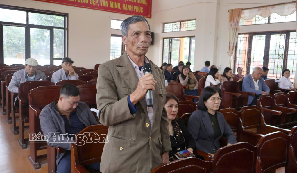 Ông Phạm Văn Hiện, ở thôn Bích Đoài (xã Thái Ninh), ý kiến về đầu tư hệ thống rãnh thoát nước.