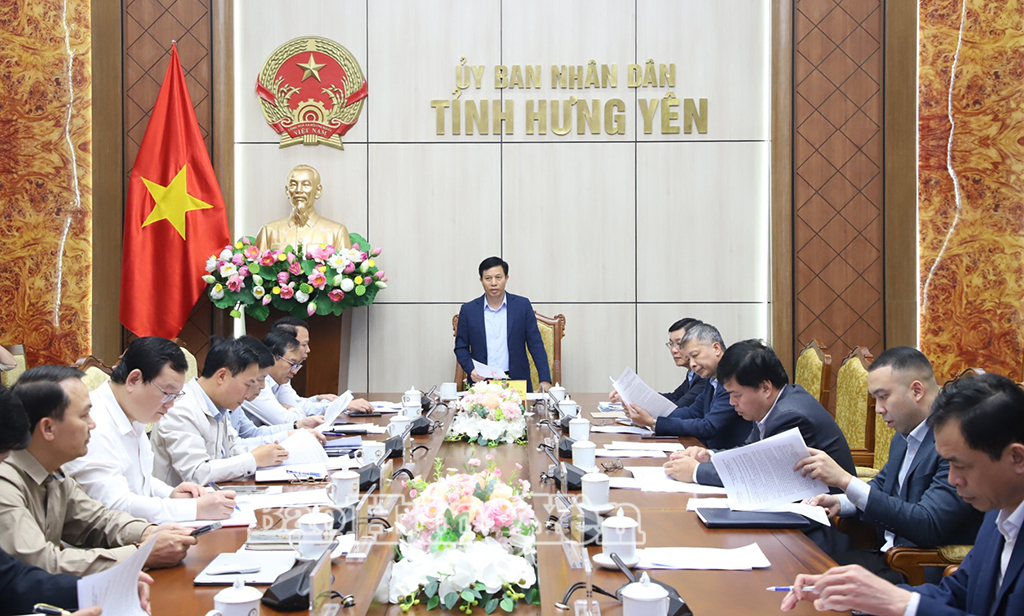 Đồng chí Phó Chủ tịch UBND tỉnh Lại Văn Hoàn phát biểu tại cuộc họp.