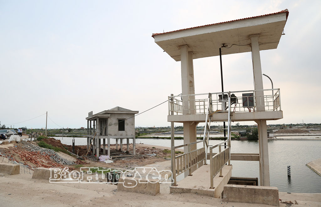 Công ty TNHH Một thành viên Khai thác công trình thủy lợi Nam Thái Bình nâng cấp, tu bổ cống Nam Cường (xã Nam Cường) phục vụ tưới, tiêu sản xuất nông nghiệp.