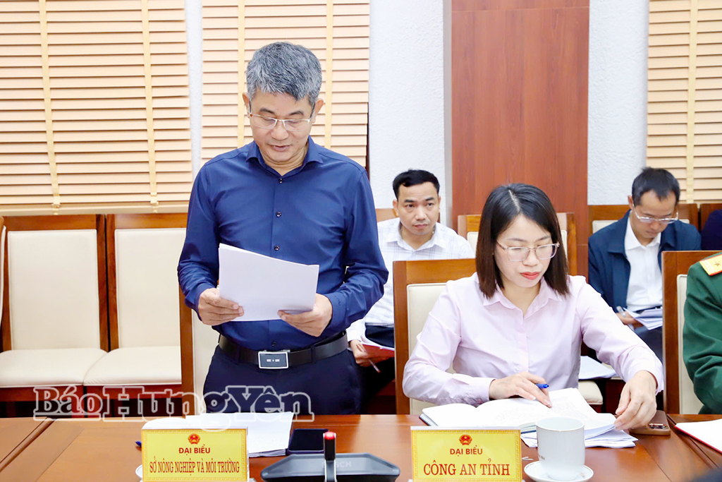 Đại diện Sở VV88id hỗ trợ 24/7 và Môi trường phát biểu tại cuộc họp.