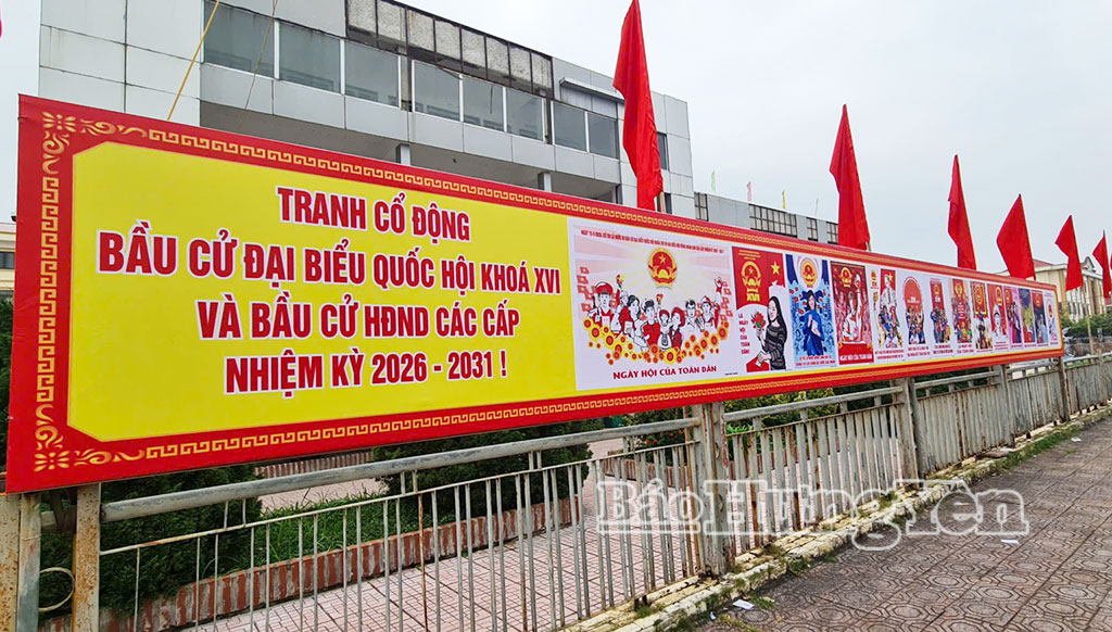 Xã Hưng Hà tuyên truyền bầu cử đại biểu Quốc hội khóa XVI và đại biểu HĐND các cấp nhiệm kỳ 2026 – 2031.