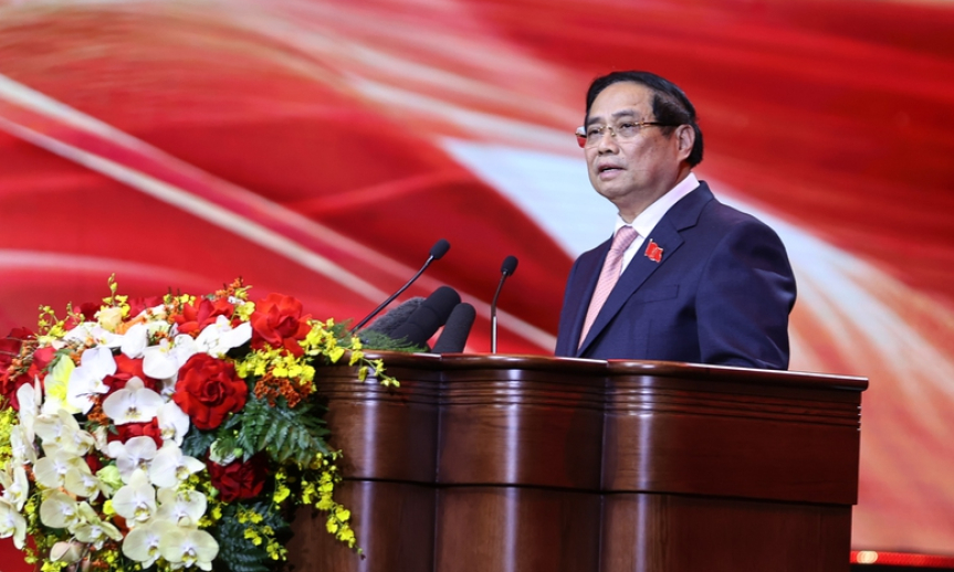 Ph&aacute;t biểu khai mạc Đại hội Thi đua y&ecirc;u nước to&agrave;n quốc lần thứ XI của Thủ tướng Ch&iacute;nh phủ Phạm Minh Ch&iacute;nh, Chủ tịch Hội đồng Thi đua - Khen thưởng Trung ương